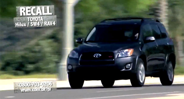 Toyota convoca recall da Hilux, Sw4 e RAV4