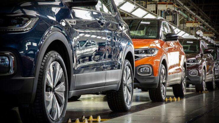 Linha de montagem do VW T-Cross São José dos Pinhais (PR)