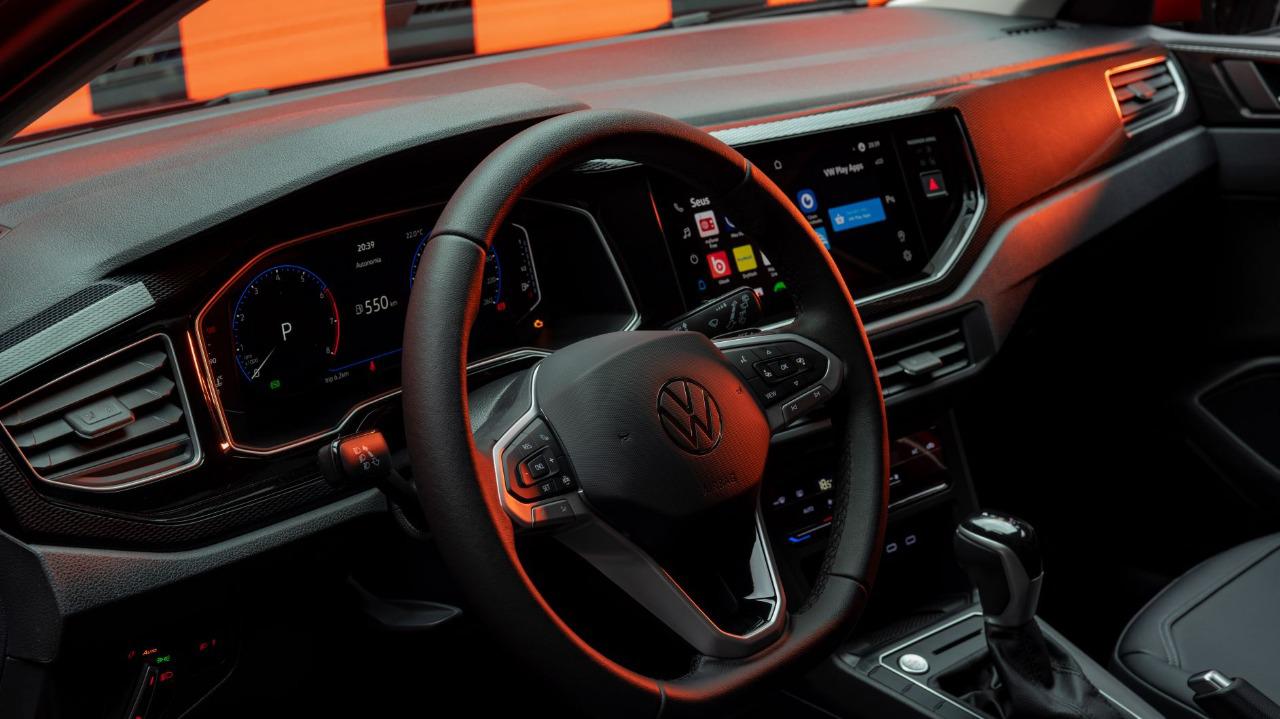 VW Polo 2023 has a red sunroof interior dashboard in the gallery