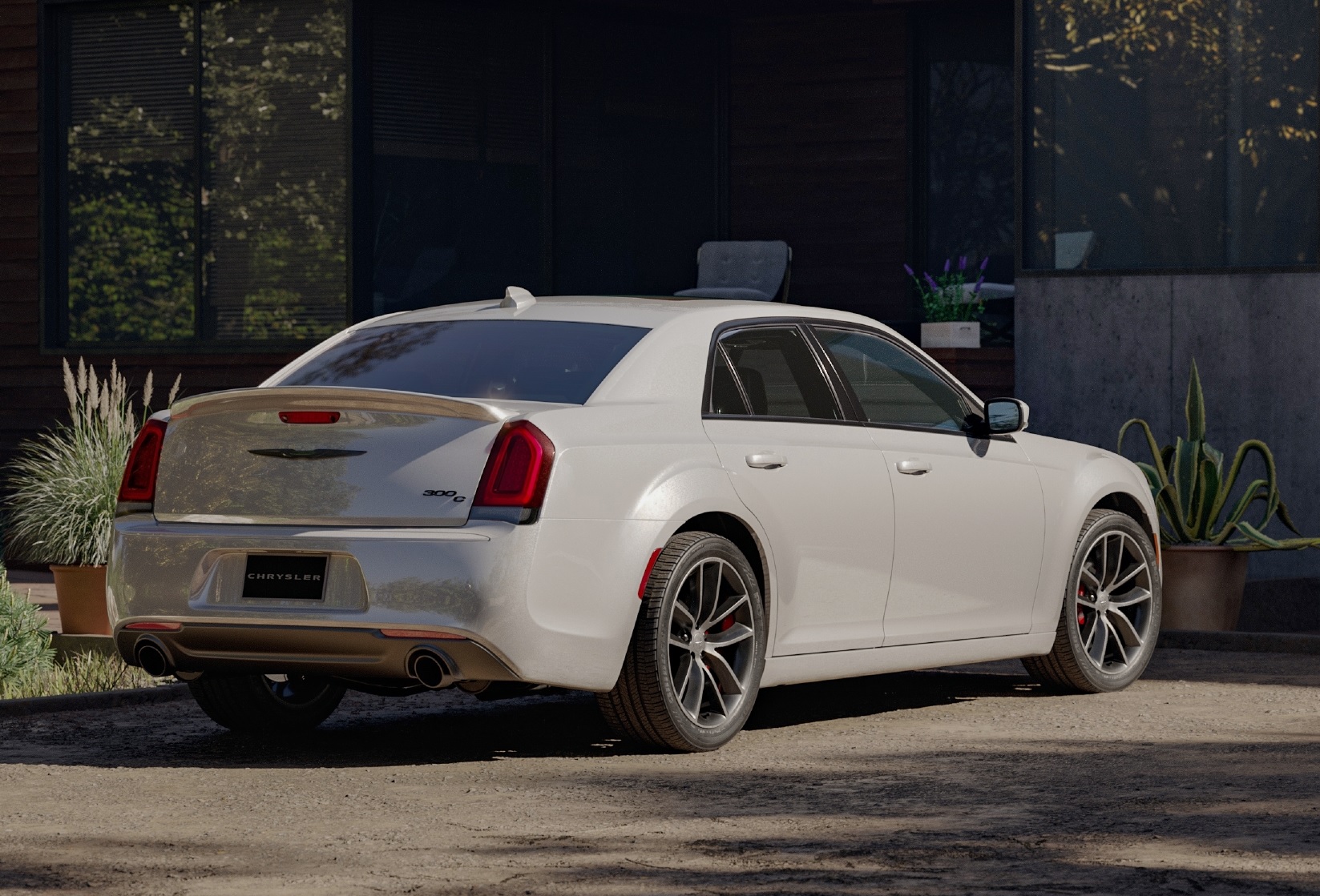 Chrysler 300C 2023 branco de traseira