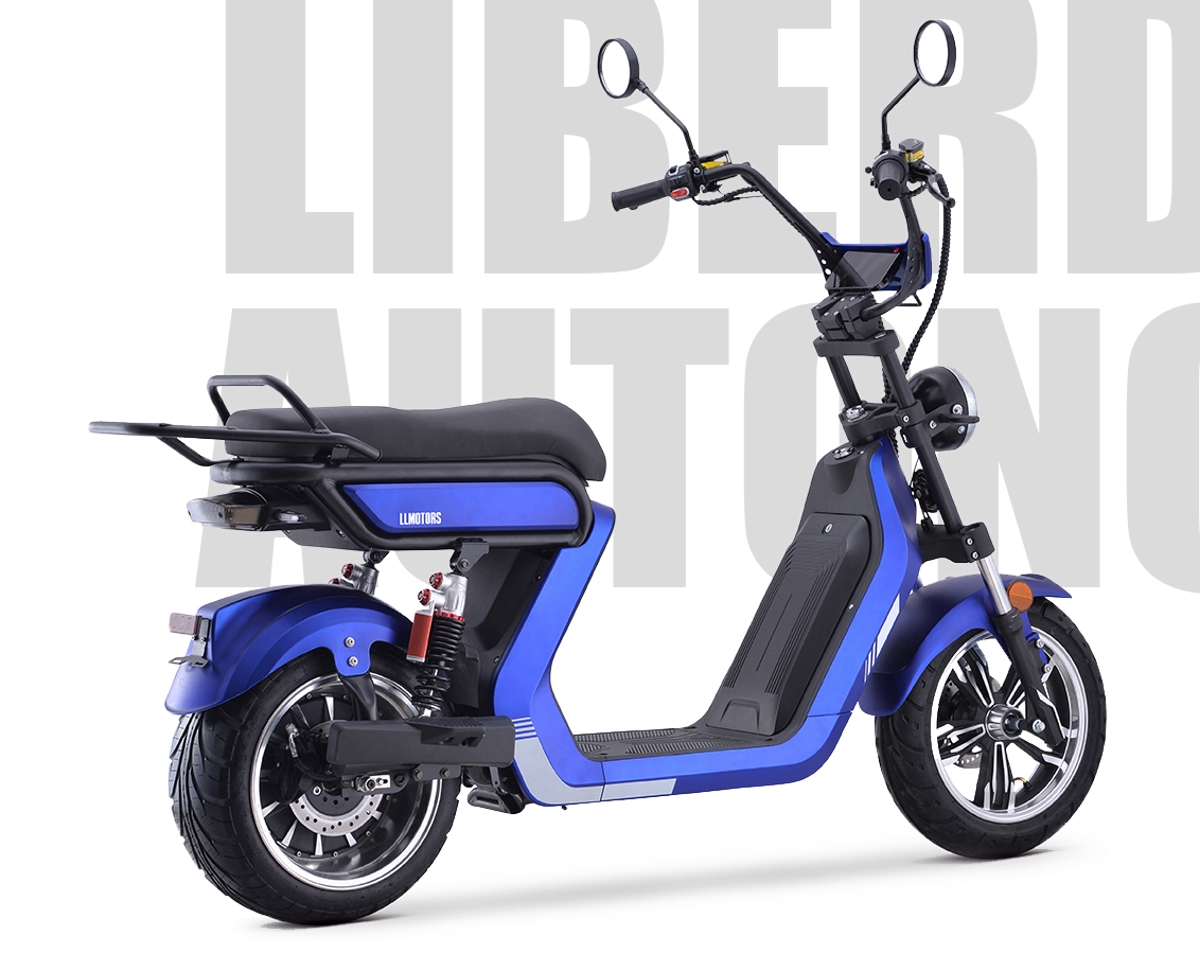 Lista de scooter elérica mais barata do Brasil, LL Baldur 1.0S azul.
