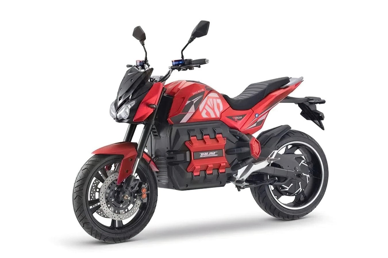 Moto elétrica LL E-Odin 2.0 vermelha de frente