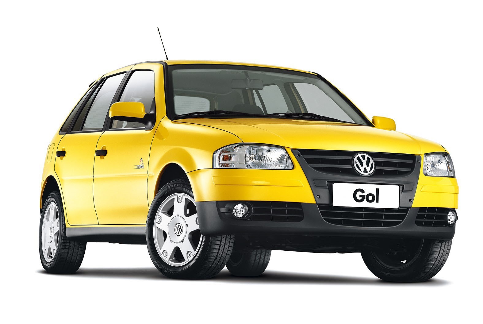 Volkswagen Gol 2006 série especial Copa do Mundo amarelo de frente