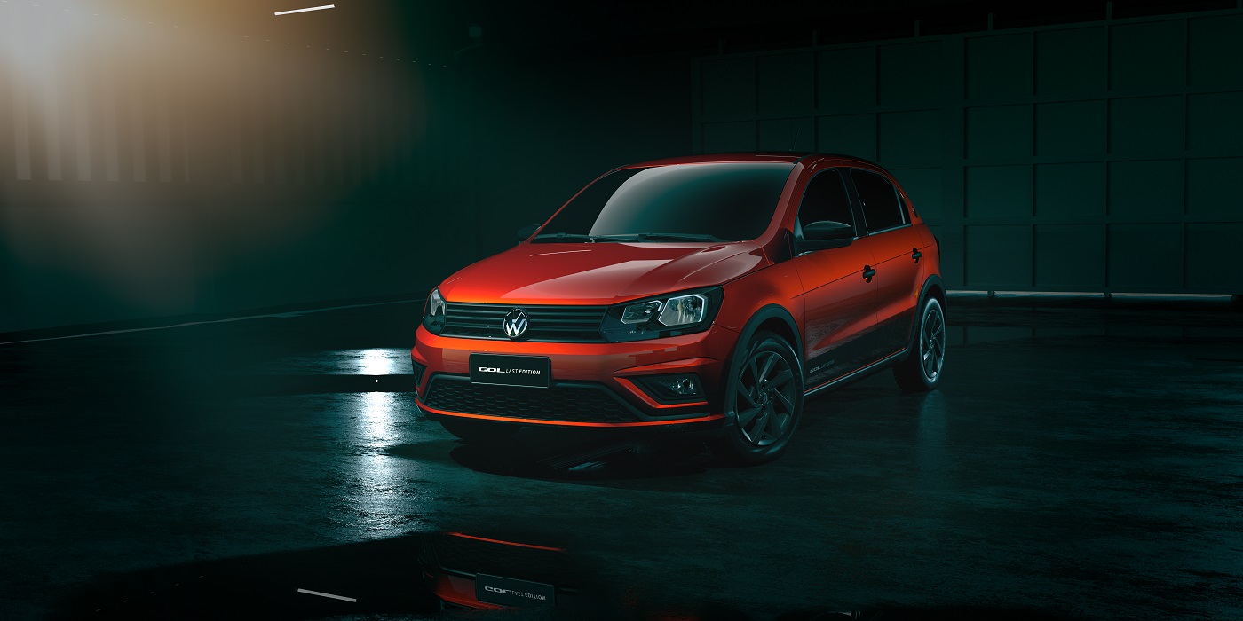 Volkswagen Gol Last Edition vermelho de frente; modelo está na lista de carros mais vendidos no Brasil em 2022 pela lista de emplacamentos 2022 da Fenabrave.