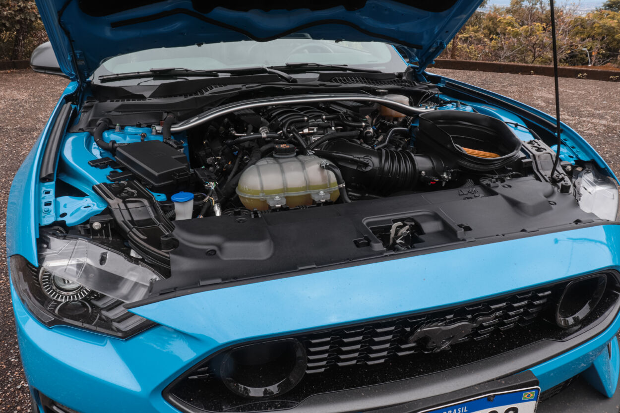 Motor V8 do Ford Mustang Mach 1 2022
