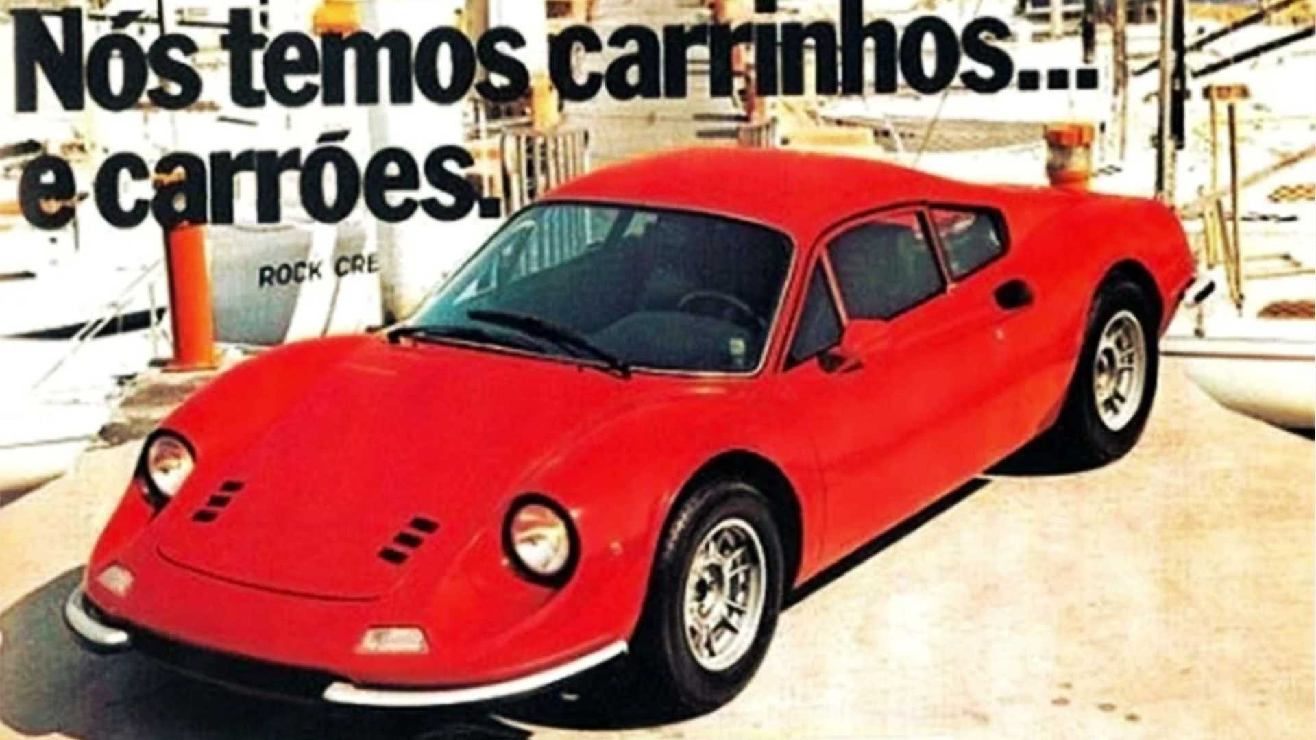 Fibrario Dimo GT carro nacional réplica do Dino GT