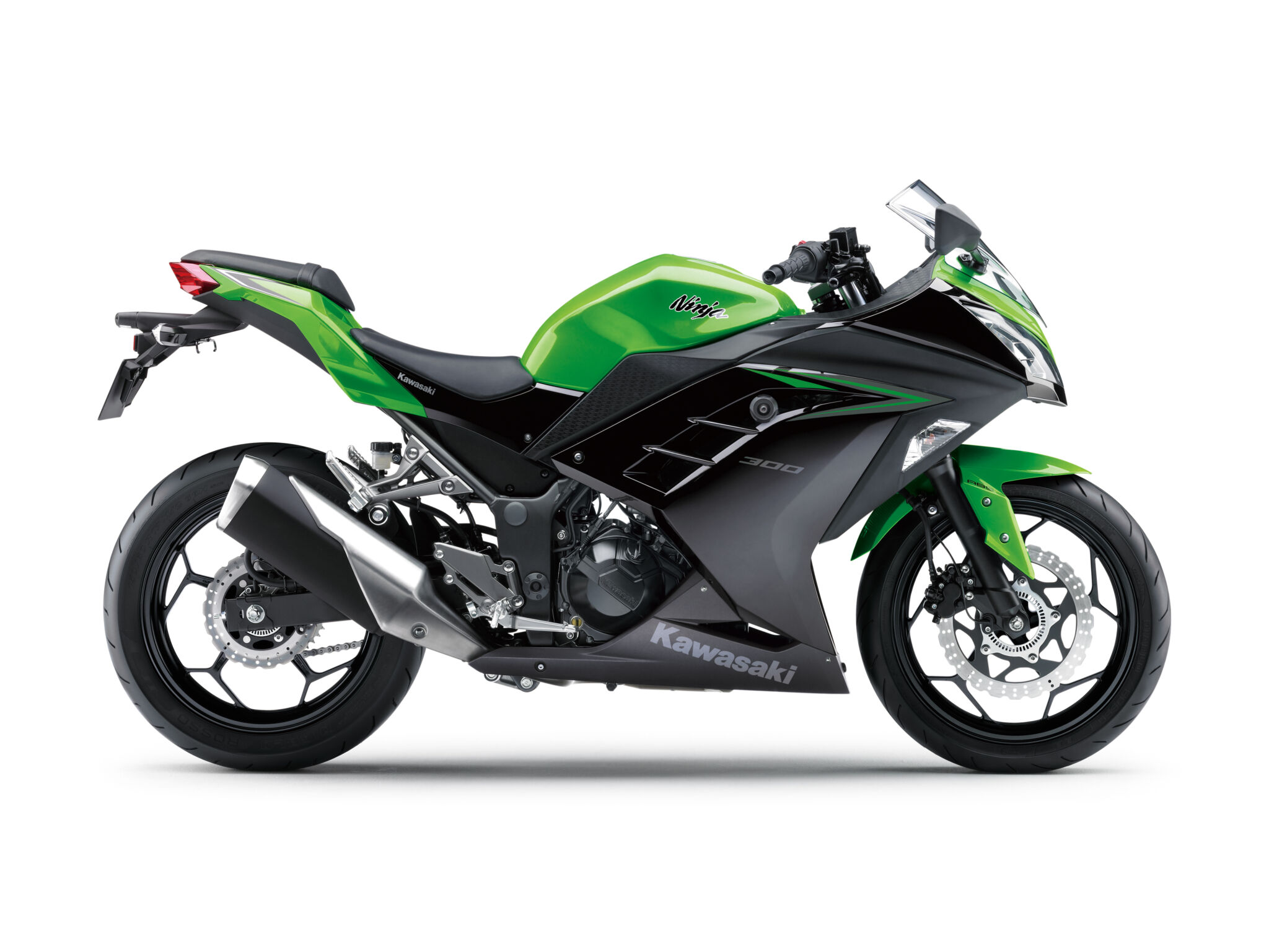 Kawasaki Ninja 300 2023 Lime Green de lateral