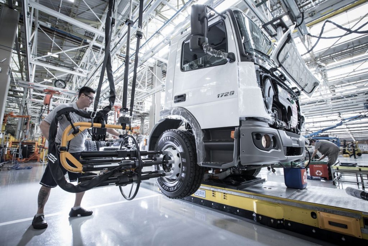 A fábrica de São Bernado do Campo é responsável pela produção de caminhões e chassis de ônibus 