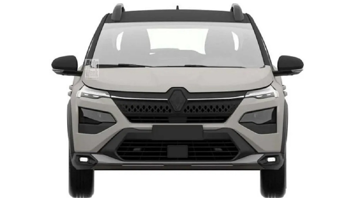 Nuevo Renault SUV frontal estacionado en foto de presentación de patente