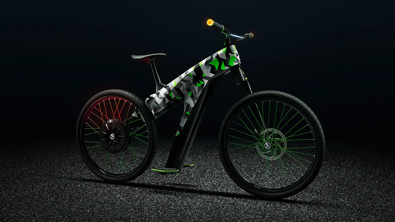 Bicicletas com marcas de carro; modelo da Skoda.