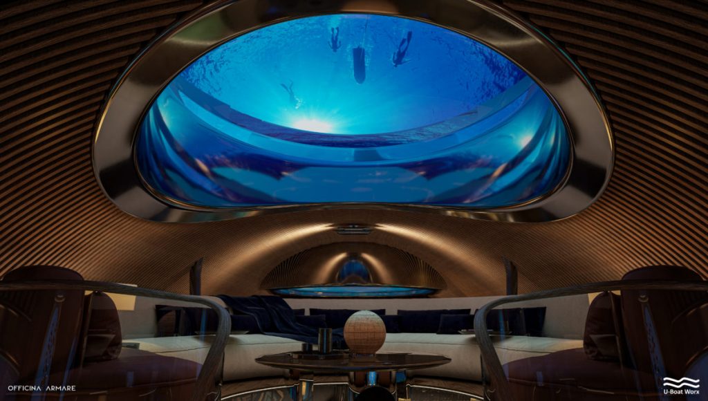 Lounge no superiate Nautilus da U-Boat Worx