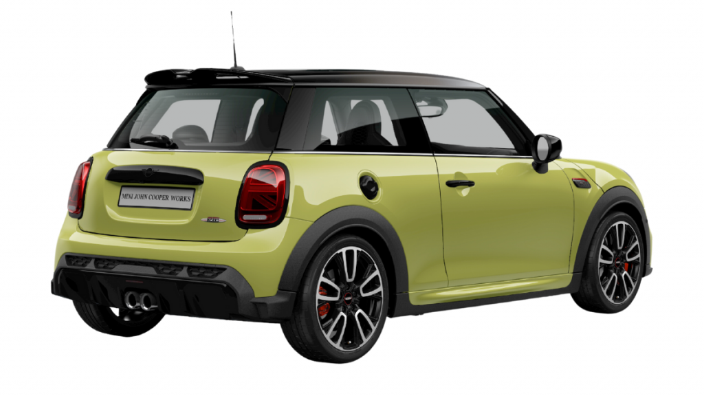 vista lateral traseira do novo MINI John Cooper Works 25k Edition