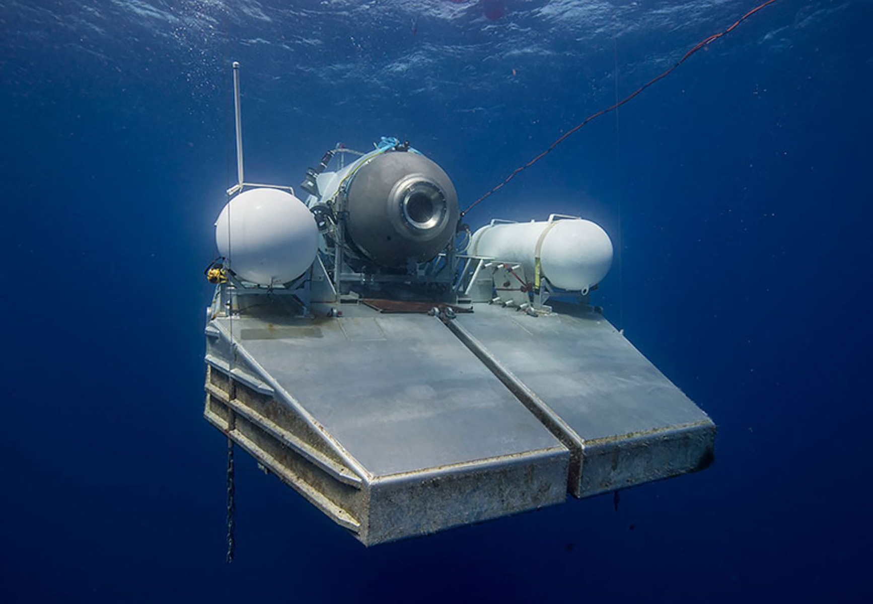 00c4f284 submarino da ocean gate expeditions desaparecido titanic fundo do mar com plataforma