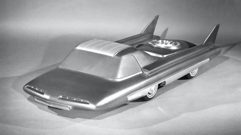 Ford Nucleon de frente, o carro movido a energia nuclear.