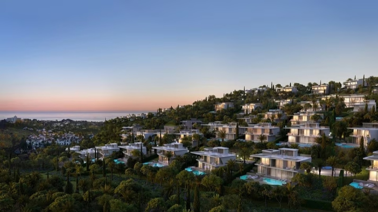 Casas terão vista panorâmica para o Mar Mediterrâneo