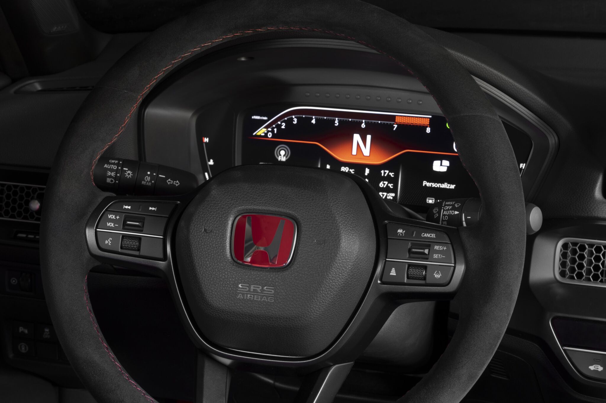 Quadro de instrumentos do Honda Civic Type R