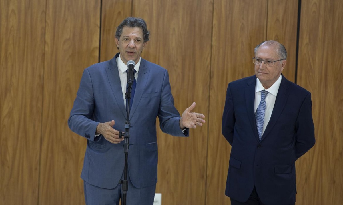Ministro da Fazenda Fernando Haddad e vice-presidente Geraldo Alckmin