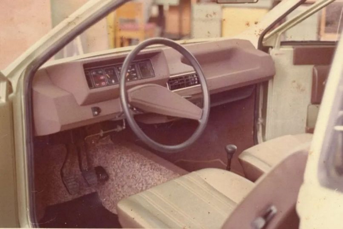 Interior do prototipo do Volkswagen Gol de 1976