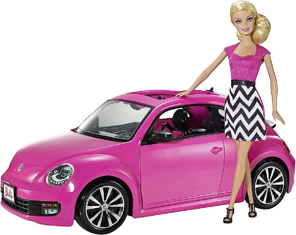 Boneca Barbie Com Carro Fiat 500