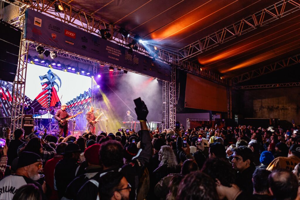 Palco de shows do Bike Fest 2023, em Tiradentes.