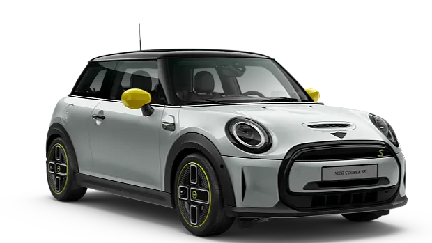 MINI Cooper S E branco com amarelo