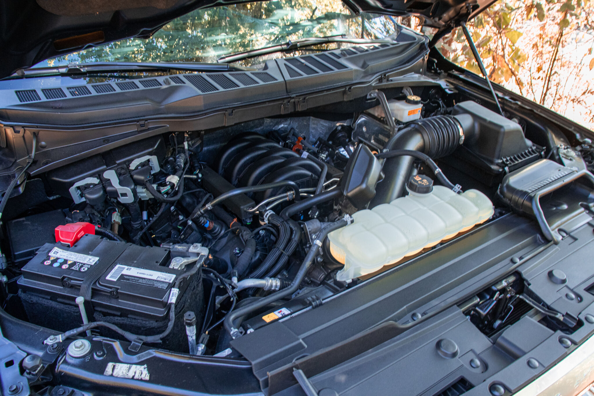 Motor 5.0 V8 a gasolina da Ford F-150 Platinum 2023
