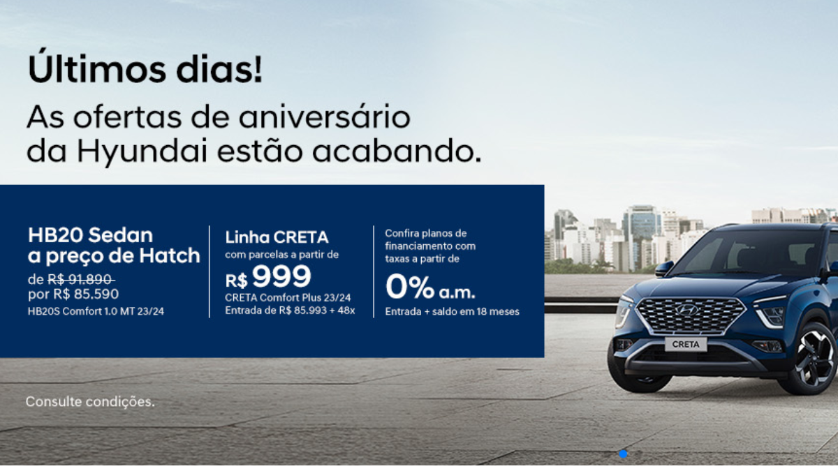 Folder Hyundai sobre condições especiais de outubro