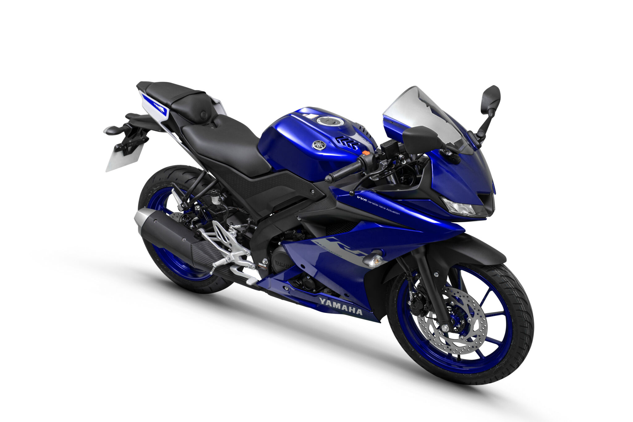 Yamaha YZF-R15 azul de frente